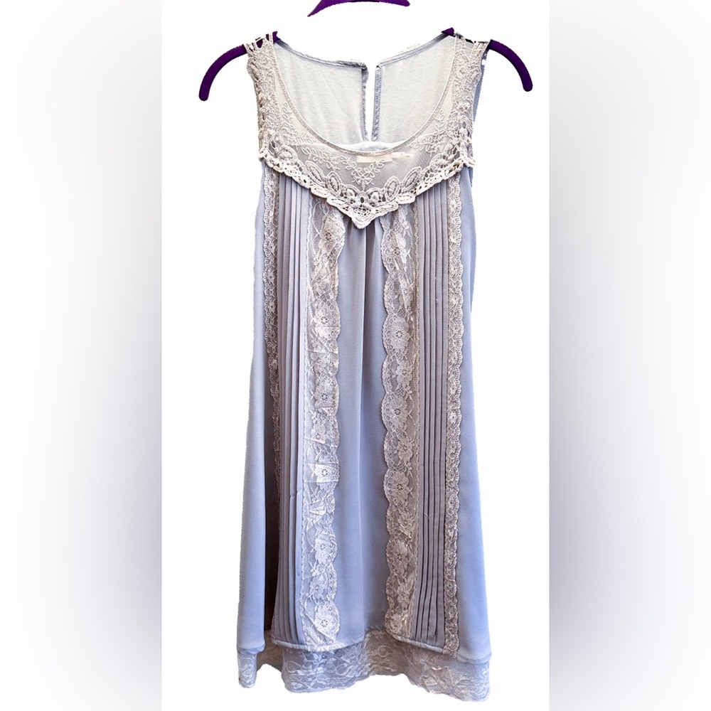 Elegant Lace Trim Sleeveless Dress